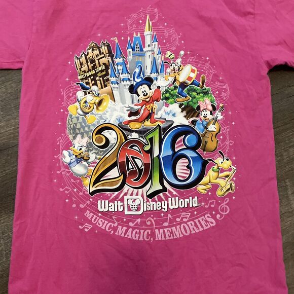 Walt Disney World 2016 “Music Magic Memories” T-Shirt Size Small pink Disneyland - Picture 3 of 5